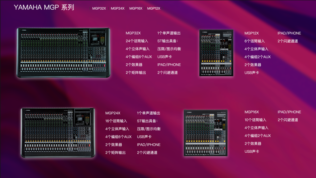 MGP 系列數(shù)模結(jié)合調(diào)音臺(tái)插圖