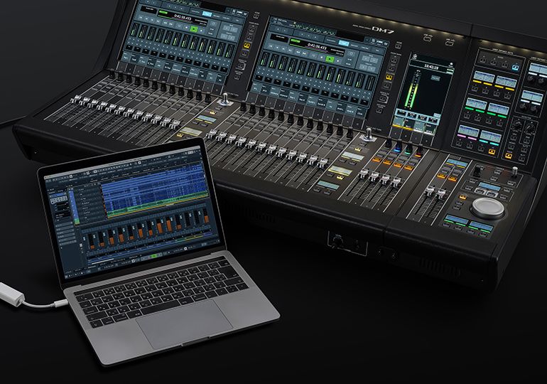 Yamaha Digital Mixing Console DM7: 用于高效音頻制作的 DAW 遙控功能
